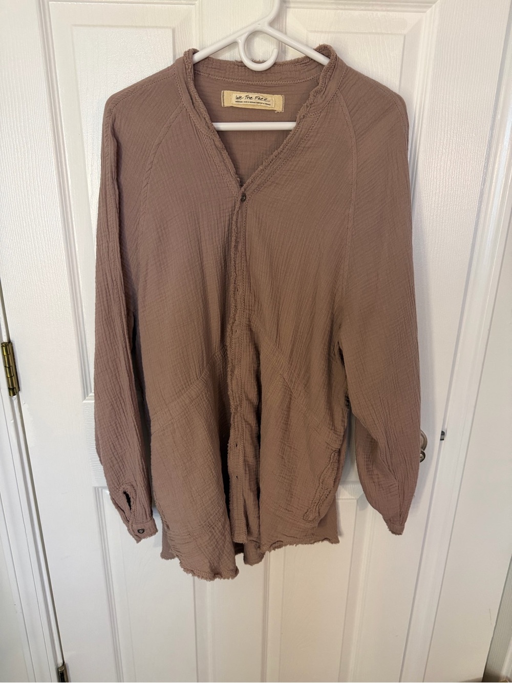 We The Free Summer Daydreamer Gauze Button-front Shacket in M - Picture 2 of 5